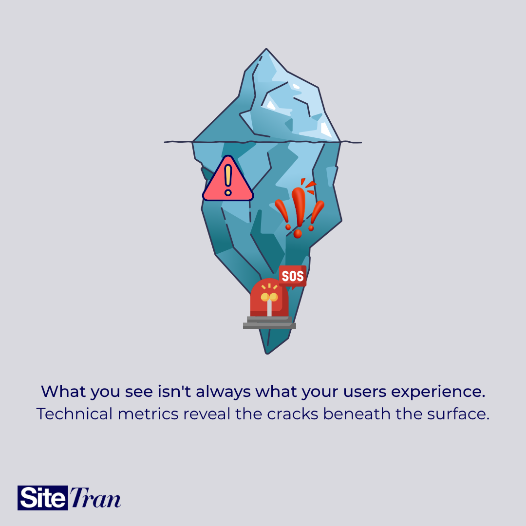 What you see isn't always what your user's experience, technical metrics reveal the truth